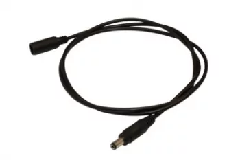 Extension cord hollow socket / plug 1m black